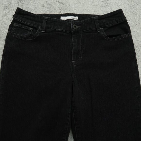 Chico's Platinum Jeans Women's 1.5R US-10 Black Mid-Rise Slim Leg 29.5" Inseam - Picture 12 of 16